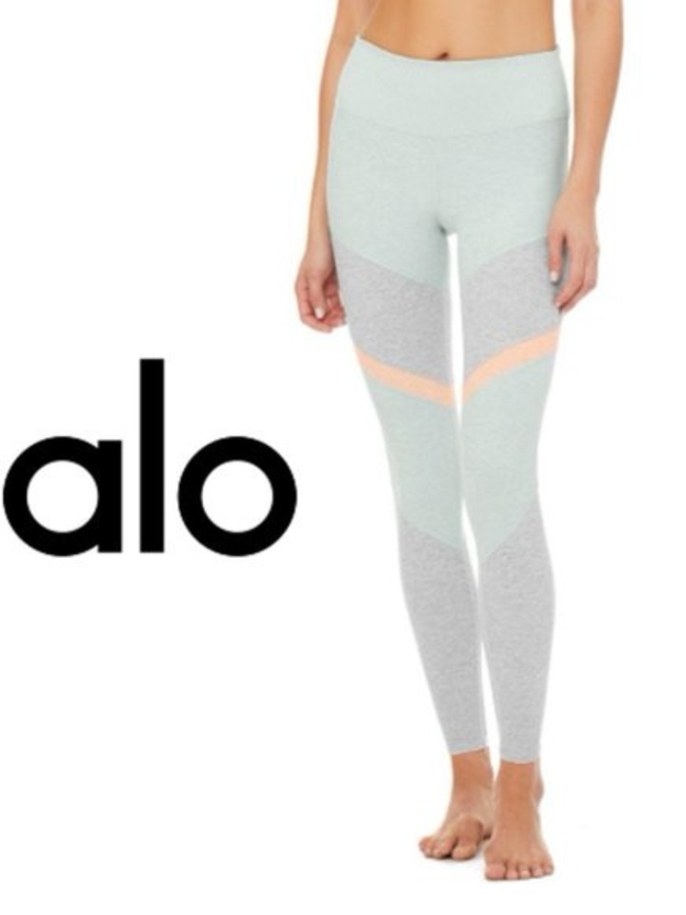 NEW Alo Yoga High-Waisted ALOSOFT Sheila Buttersoft Colorblock Ankle Leggings XS